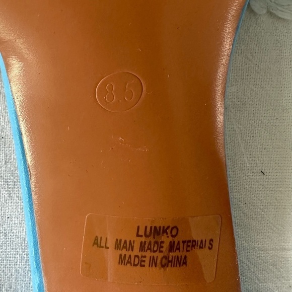 New Lulu’s Lunko Blue Woven Sandals Slides - Picture 13 of 13